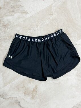 NWT Under Armour Play Up Shorts 3.0 Black Women’s XL HeatGear Athletic Running